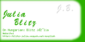 julia blitz business card